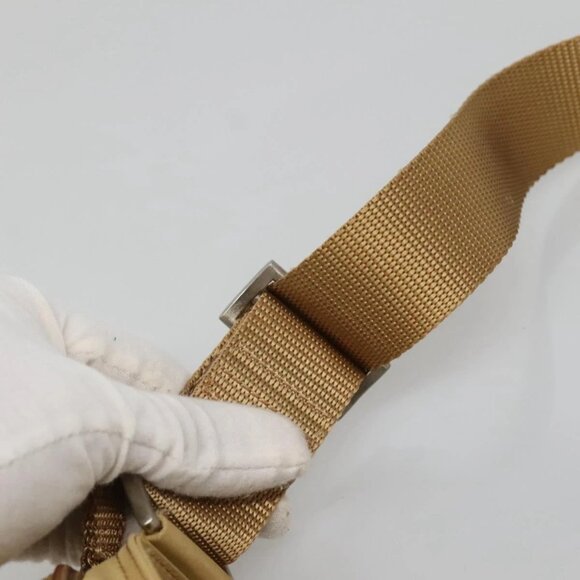 PRADA Shoulder Bag Nylon Beige Auth MX161 - Picture 12 of 16